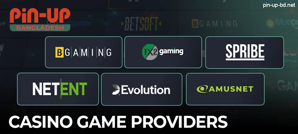 List of game providers at Pin Up Casino